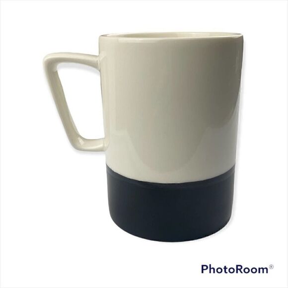 Starbucks Two Tone BLACK Rectangular Handle Mug - Picture 1 of 11